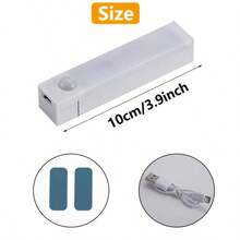 VOLACI 1 件 USB 可充电运动传感器灯，矩形 LED 夜灯，适用于卧室、走廊、楼梯、衣柜、橱柜，暖光/白光，尺寸选项：19.69/11.81/7.87/3.94 英寸 - 彩色 - 查看 26