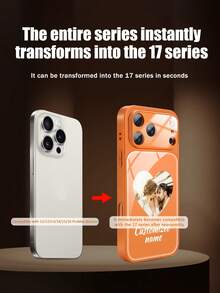 Anpassbares orangefarbenes Handyhülle, geeignet zum Bedrucken mit Fotos von Familie, Paaren und Freunden, unterstützt personalisierte Anpassung. Geeignet für Jahrestag, 17 Pro Max/ Air/ 17 Pro/ 17, aufgerüsteter Vollschutz für Kamera, Militärstandard-Schutz, Weihnachts-Handyhülle, Weihnachtsgeschenk, lustiges Geschenk. - Orange - Übersicht 5