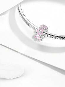 1pc Fashionable Flower & Butterfly Beaded Pendant, Suitable For Women's Bracelet/Bangle DIY Jewelry Making And Daily Outfit Matching, An Ideal Accessory For Girls - Beads - View 4