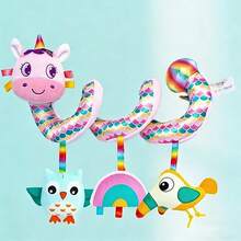 1pc Cute Plush Elephant & Rabbit Doll, Hanging Decoration For Baby Stroller, Early Educational Doll Suitable For Newborn Gift - Multicolor - View 9