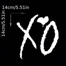 1pc Sticker, Car Phone Laptop Logo, Weekend Hug & Kiss Style