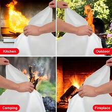 5pcs - Emergency Fire Blanket, Firefighter'S Accessory, Flame Resistant Blanket, Flame Retardant Blanket, Suitable For Home, Kitchen, School, Car, Office, Warehouse Safety Blanket 40"X 40" - Multicolor - View 8