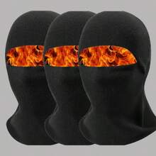 3pcs Balaclava Ski Mask, Winter Windproof Warm Lightweight Ski Mask, Unisex, Suitable For Football, Cycling, Lightweight Breathable UV Protection