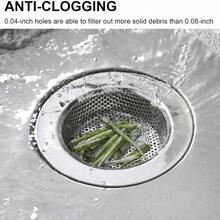 2个装厨房水槽滤网，不锈钢材质，厨房水槽排水滤网，适用于厨房水槽，大宽边设计，直径4.5英寸，浴室配件，浴室工具 - 彩色 - 查看 7