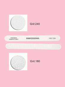 50pcs Professional Quality Nail File, Sanding Strip Friction Strip, Nail Polish Grinding Rod, Personalized Beauty Repair Tool, Manicure Tool Set, Straight Nail File 100/180 Grain Wood Sandpaper Sandfile 180/240 Grain Double-Sided Polishing File, Which Can Polish Nails And Remove Nail Polish. It Is Used For Natural Nails, And Is Suitable For Foot, Hand And Nail Care - Multicolor - View 3