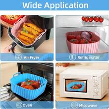 Silicone Air Fryer Mat, Reusable Silicone Baking Mat For Air Fryer, Oven, Grill, Kitchen Tool - Multicolor (small Rectangle) - View 10