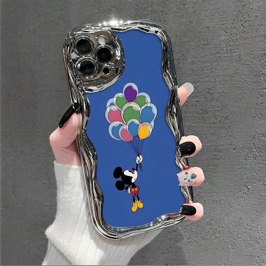 Disney.What Mickey Mouse Patterned Phone Case With Colorful Balloons Design . Compatible With IPhone 17, 16, 15, 14, 13, 12, And 11 Pro Models. Made Of Durable TPU With Shockproof Protection. A Delightful Gift For Family, Friends, Birthdays, Holidays, And Special Occasions. - Bạc - Xem 1