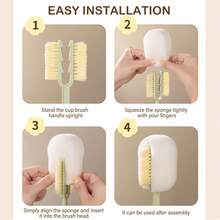 New 5-In-1 Cup Washing Household Multi-Function Cup Brush Water Cup Insulation Cup Brush Bottle Cleaning Sponge Brush - 李格林 - 查看 6
