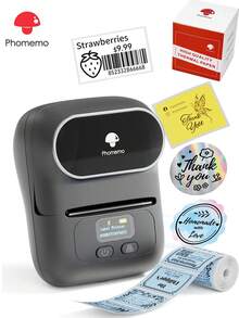 Phomemo M110 Label Makers Barcode Label Printer Bluetooth Label Maker Portable Thermal Printer For Small Business, Address, Barcode, Logo, Clothing, Mailing, Retail, Sticker Printer , With 2 Roll 40*30mm Label (1 Roll Inside The Printer) - Multicolor - View 15