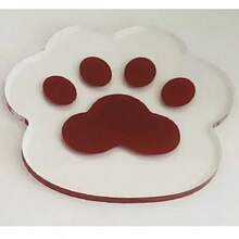 1/6PCS Clear Acrylic Cat Claw Coaster Heat Insulated Pad Reusable Cup Holders Cute Kitchen Home Accessories - Multicolor - View 9