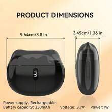 三合一电动指甲钳，防夹设计，LED数字显示屏，指甲抛光/打磨功能，内置照明，便携式设计，电池续航时间长，高端包装——送给朋友和长辈的完美节日/生日礼物