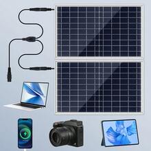 ZGZXSEXHZ 2pcs 10W Solar Panel, Solar Battery Panel With Frame Design, Comes With DC Cable And USB Output, Portable Solar Charger For Outdoor Camping Power Supply - 2pcs 10W Solar Panels - View 6