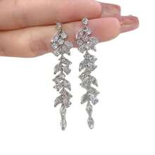 Pendientes elegantes con borlas largas, pendientes de gota de moda con diseño de declaración. Admite diseño personalizado y procesamiento de muestras - Imagen - Ver 5