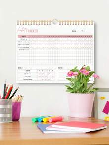 Sổ theo dõi thói quen 12 tháng, không ghi ngày tháng, nhật ký theo dõi thói quen hàng ngày, hàng tuần, hàng tháng, giúp tăng năng suất làm việc, quản lý sức khỏe, phát triển kỹ năng và trải nghiệm cá nhân hóa. Thích hợp cho học sinh, phụ kiện văn phòng phẩm, quà tặng tri ân giáo viên. - Nhiều màu - Xem 2