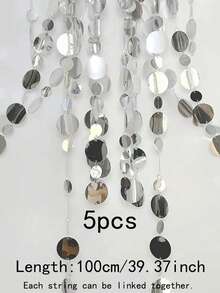 20 chiếc rèm trang trí đính kim sa màu bạc - Dây kim sa treo, thích hợp cho đám cưới, lễ đính hôn, tiệc sinh nhật, ngày Valentine, lễ tốt nghiệp - Không cần điện. - Nhiều màu - Xem 9