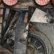 24/36张复古哥特式暗黑拼贴剪贴簿纸，5.9*5.9英寸单面加厚暗黑拼贴风格破旧腐朽门图案剪贴簿纸，非常适合子弹笔记、DIY手工、日记用品 - 黑色 - 查看 10