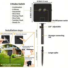 2 Packs, Warm Light 50LED*2/100LED*2 /200LED*2 /300LED*2 Fairy String Lights, Suitable For Use With Patio, Outdoor Party, Wedding, Christmas. - Warm Light - View 9