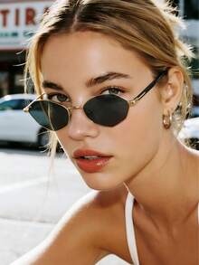 1 Pair Polygon Metal Retro Fashion Glasses - Multicolor - View 3