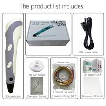 3D Pen With 9 Colors Of PLA Filament Refill, A Total Of 88 Feet - Purple - View 8