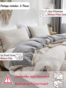 Bộ ga trải giường màu be, có các cỡ Double/Queen/King, bộ ga trải giường hai mặt màu xám và be, bộ đồ giường phong cách nông trại Bohemian, 3 món, ga trải giường bằng sợi microfiber siêu mềm mại và thoáng khí, 1 ga trải giường có khóa kéo, 2 vỏ gối, không bao gồm ruột chăn, phù hợp cho cả nam và nữ, lý tưởng cho sinh viên. - Nhiều màu - Xem 3