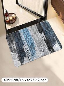 1 Stück/2 Stück abgenutzte Tinte Malerei Muster Plüsch Kunstwollteppich, maschinenwaschbar 1200g/㎡ Polyesterfaser dekorativer Teppich, 10mm dick, TPR rutschfeste Unterseite, Kunstwollteppich hautfreundlich maschinenwaschbar rutschfest, faltbar leicht zu pflegen Teppich, rechteckiges Design, geeignet für Eingangsbereich, Flur, tägliche Wohnszenen, Badezimmer, Schlafzimmer, Wohnzimmer, Esszimmer Dekoration, Innenbereich rutschfester Teppich, Raumdekoration, Heimdekoration, Mehrzweck-Fußmatte, Feiertags-Dekoration