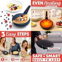 Gourmia Crepe Maker de 8 pulgadas – Plancha eléctrica de cerámica antiadherente para crepes, tortillas y tortillas, inmersión automática de masa, compacta y ligera, calentamiento rápido, incluye placa(default) - Multicolor - Ver 1