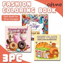 1本可爱甜点主题涂色书，放松减压，温馨可爱，内含1张涂色纸，是送给女性、圣诞节和艺术爱好者的理想礼物。 - 甜點活動 - 查看 2