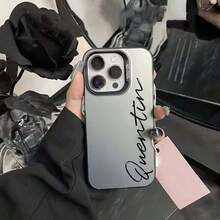 1pc Customizable Matte Black Wedding Lens Frame Phone Case, Multi-Photo Personalized Phone Case, Can Customize 4 Photos And Your Lover/Wife's Name, Fashionable Phone Case Compatible With IPhone XR, 11, 13, 14, 15 And 16/17 Pro Max. It Is Clear, Fashionable, Vibrant, Cute, Minimalist, And Perfectly Matches Your Phone. It Is A Unique Personalized Gift For Friends, Girlfriends And Mothers.,International Version, Not The Domestic Version - Black - View 2