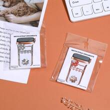 1 Set Women's Watch Band Decorative Rings, 5-Pointed Star Watch Decoration Rings, Fit For Apple Watch Silicone/Leather Bands, Size: 45mm, 44mm, 42mm, 41mm, 40mm, 38mm, Sparkling Diamond Metal Resin Pendant Decor, Sliding Accessory, Watch Band Not Included - Multicolor - View 6