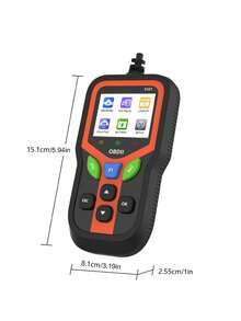 OBD2汽车诊断扫描仪、解码器、清除器、故障代码读取器、发动机故障灯诊断工具 - 黑色 - 查看 12