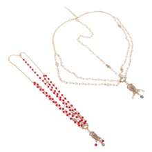 PZW-2 piezas Boho Party Hair Accessories Vintage Bridal Head Chain With Pearls And Rhinestones Lightweight Comfortable Fit For Weddings Halloween Prom3928 - coloressurtidos - Ver 2