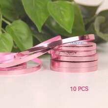 10pcs/1roll/5rolls Curled Ribbon, Embossed Curled Ribbon, Metallic Balloon String Decorative Tape, For Gift Wrapping, Shiny Curled Balloon Ribbon Mix Glitter Laser Party Balloon Ribbon And String, Suitable For Valentine's Day, Birthday, Wedding Party Holiday Decoration, Arts & Crafts (10m/Roll) - Rose Gold - View 14