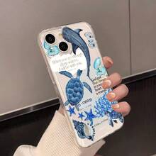 Compatible con iPhone 16, 15, 14, 13, 12 y 11 Pro Plus Max, así como con OPPO, Galaxy, Redmi y Honor. Esta funda transparente con diseño oceánico es ideal como regalo de cumpleaños, para tu pareja o para uso personal. - transparente - Ver 3