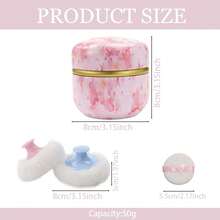 1 Set Includes Large Powder Puff, Body Powder, And Powder Case, Suitable For Makeup, Powder Application, As Well As Cosmetic Storage And Vanity Use. The Powder Puff And Powder Case Are Ideal For Bathing And Travel, And The Powder Container Is Cleverly Designed, Making It A Perfect Christmas Gift.