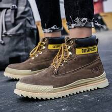 Cowhide Quality Men's Soft Sole Soft Surface Outdoor Workwear Fashion Suede  Boots For Men - 卡其棕色(皮鞋碼) - 查看 11