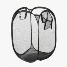 1pc Foldable Shaped Laundry Basket, Dirty Clothes Storage Basket, Mesh Washing Basket, Toy Storage Basket - Suitable For Storing Miscellaneous Items, Back To School Supplies, And Various Uses As A Spring Storage Basket - Multicolor - View 11