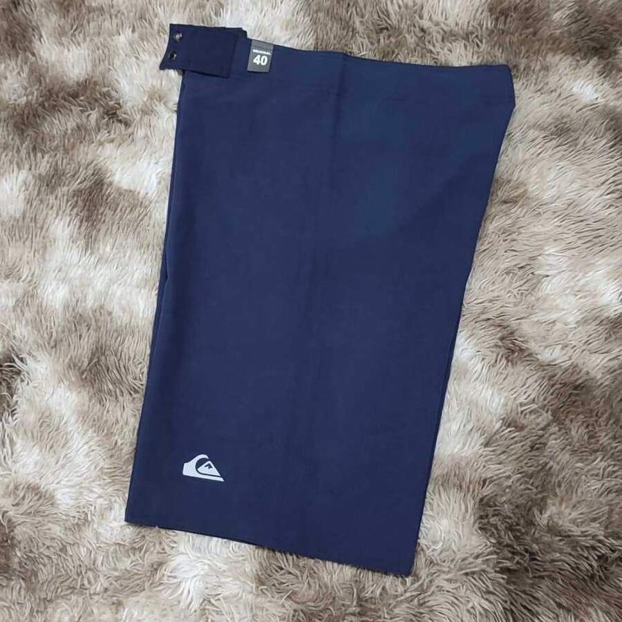 Quiksilver Men's Bermuda Shorts With Back Pocket, Basic Premium Summer, Casual, Pool, Beach - 藏蓝色 - 查看 1
