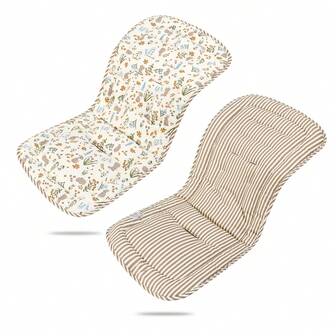1pc Cotton Stroller Pad, Suitable For Babies, All Season