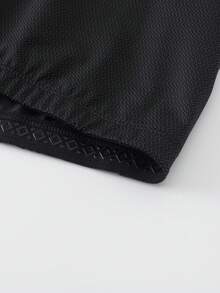 HISERWA 骑行服男友风短袖公路自行车服，半拉链带口袋，透气速干 - 黑色 - 查看 6