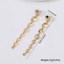 New European & American Style Long Gold Tassel Earrings, Luxurious Minimalist Design, Versatile For Work And Daily Wear, Elegant Women Earrings