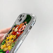 Disney.What Jungle Friends Patterned Phone Case Featuring A Charming Lion And His Playful Pals. Compatible With IPhone 17, 16, 15, 14, 13, 12, And 11 Pro Models. Made Of Durable TPU With Shockproof Protection. A Perfect Gift For Family, Friends, Birthdays, Holidays, And Special Occasions. - 銀色 - 查看 5