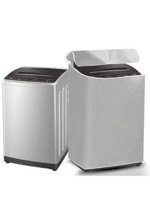 1件装通用洗衣机罩 - 防尘防水洗衣设备保护罩，带拉链，无需电源或电池，适用于大多数顶开式和滚筒式洗衣机 - 淺灰色 - 查看 2