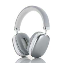 MOREKA-BL023 Auriculares inalámbricos Bluetooth con micrófono, estéreo HiFi plegables y livianos, volumen controlable, duración de la batería de 200 mAh/12 horas, auriculares con cable con subwoofer de 3,5 mm, adecuados para el hogar, la oficina, teléfonos móviles, computadoras, etc. - Plateado - Ver 7