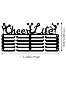 1pc Cheerleader Medal Display Rack, Metal Wall Decor Storage Rack, Athlete Gift