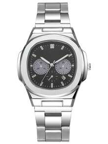 1pc Fashionable Casual Minimalist Men's Wrist Watch - Elegant Round Design, Exquisite Quartz Movement, Perfect Gift For Valentine's Day Date And Daily Wear - Multicolor - View 12