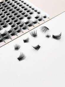 120 cụm mi giả 10 hàng, kiểu mi cong chữ C, mi giả dày dặn, tự nối mi, có sẵn hàng. - màu đen - Xem 6