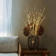 Luces LED de ramas de abedul blanco con batería para decoración de fiestas navideñas, bodas y exteriores - Multicolor - Ver 9