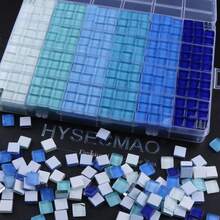600PCS/Box Glass Mosaic Tiles - Premium Square Craft Decorative Pieces For Creative Art, Painting, Handmade Jewelry, And DIY Projects - Multicolor - View 4