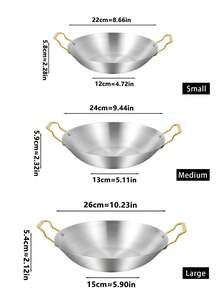 1pc Minimalist Korean Style Stainless Steel Dual-Ear Round Tray, Large Capacity Salad, Western Dish, Fried Chicken, Fries, Burger, Dumpling, Snack, Cake, Bread Serving Plate