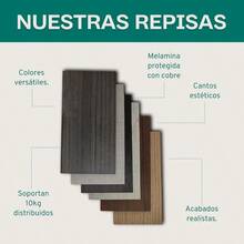 Garage Integrated Storage RacksEl Camaleón 3 pzas. Repisas flotantes de Pared de Alta Calidad para la decoración hogar recamara Cocina baño Roble Americano 3 pzas. (50-40-30 X 15cm ) - Roble Americano - Ver 7